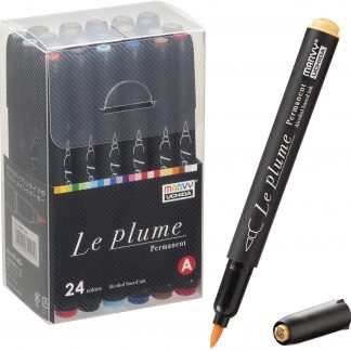 Marvy Le Plume Permanent marker (Alcohol based ink) 24 Basic colour set