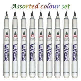 Marvy Le Plume Permanent Assorted colours - 9 Marker pens in a set