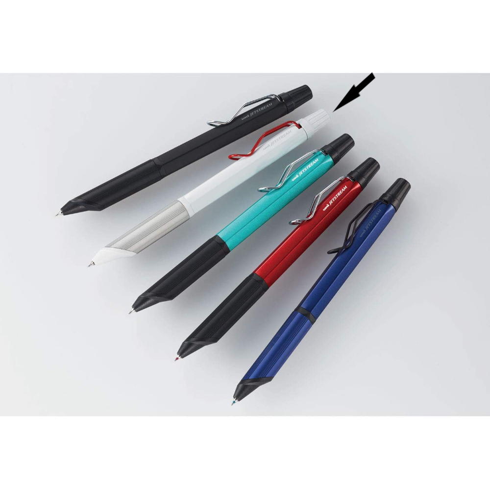 Uniball Jetstream EDGE 3 Multi colour ink pen 0.28mm White Red body (Black, Blue and Red ink) - Image 6