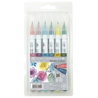 ZIG Clean colour real brush pen 6 colour set : Smoky colour