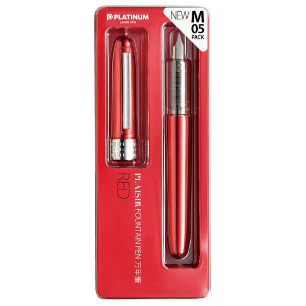 Platinum Plaisir Fountain pen Medium tip 0.5mm : Red