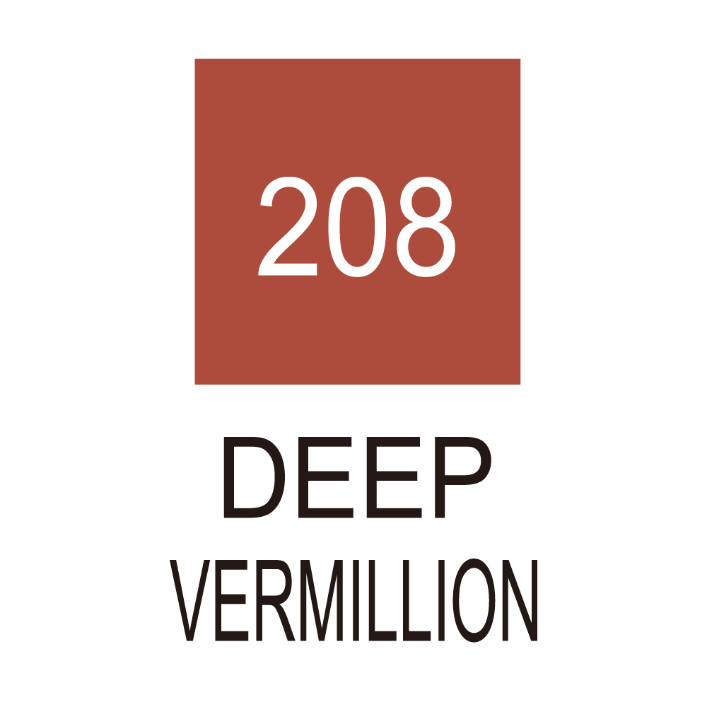 ZIG Kuretake Clean Colour Real Brush Pen 208 Deep Vermillion - Image 2