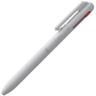 Pentel Calme quiet click 3 colour ink ball point pen 0.5mm : Grayish White barrel