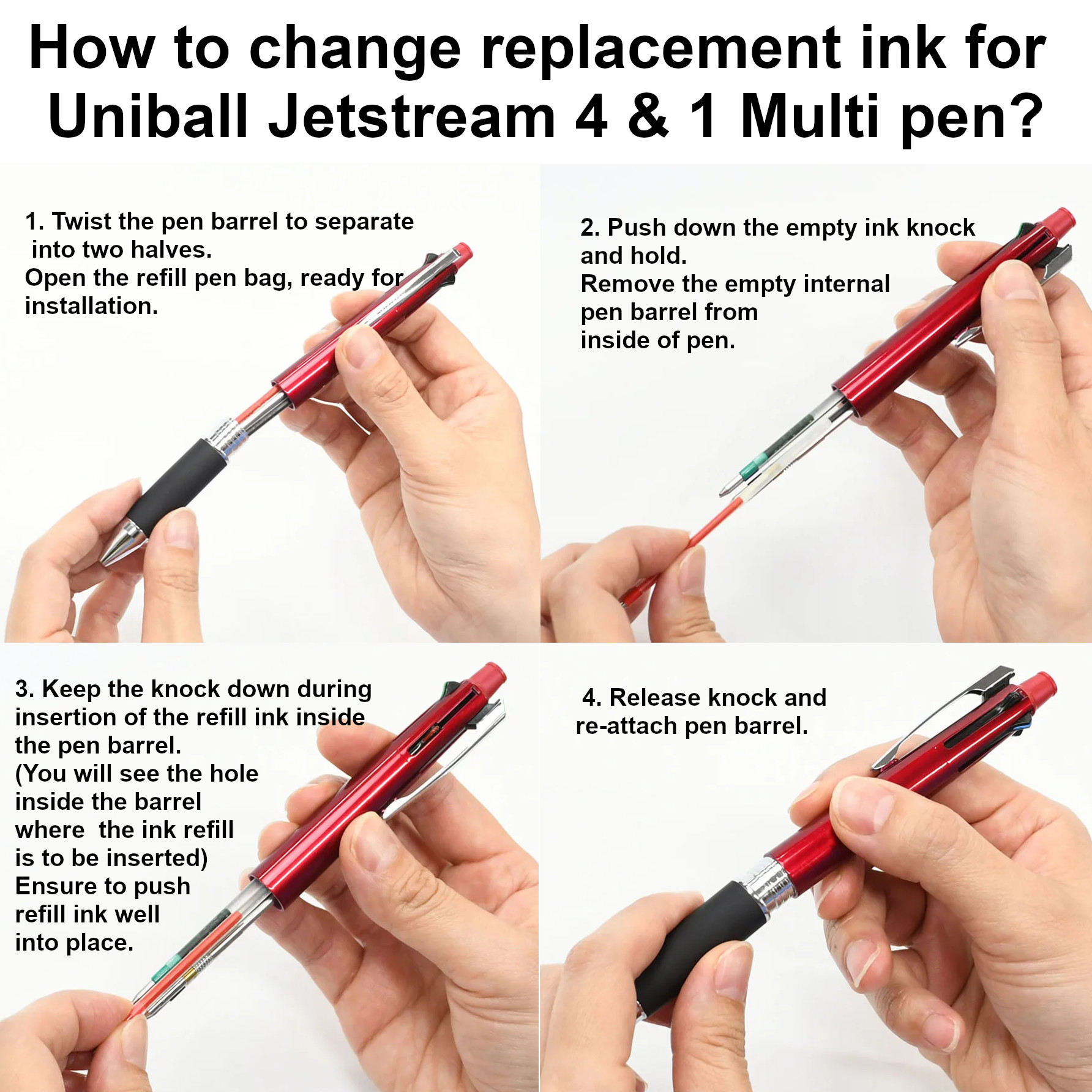 Uniball Jetstream 4&1 Multi pen (4 ink 0.38mm pens+0.5mm Pencil) Champagne Gold - Image 2