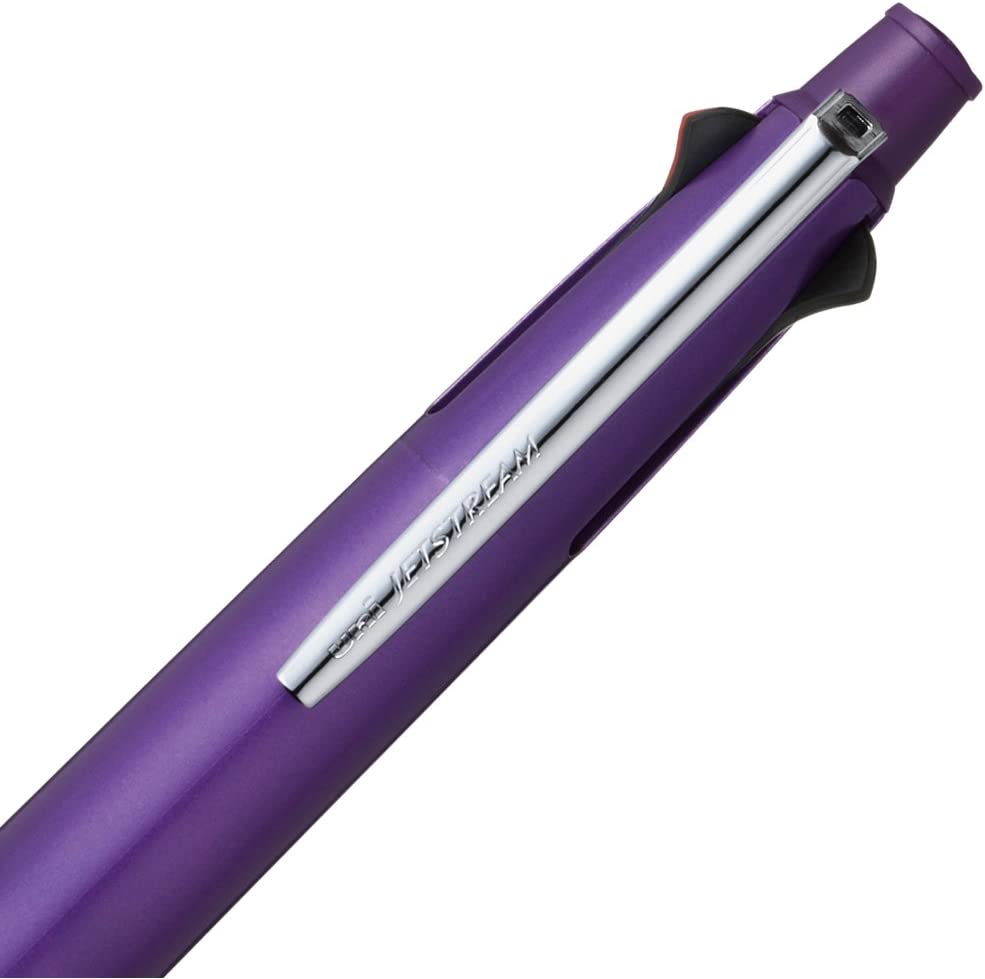Uniball Jetstream 4 & 1 Multi pen (4 ink 0.5mm pens + 0.5mm Pencil) Purple Barrel - Image 2