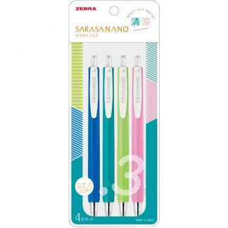 Zebra SARASA Nano ballpoint pen Ultra fine tip 0.3mm 4 colour set : Refresh!