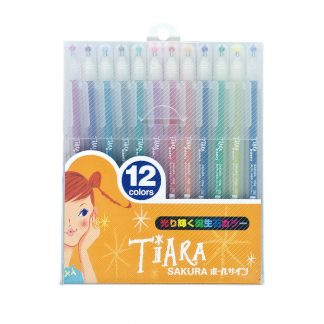 Sakura Ballsign Tiara pen (A.K.A. Gelly Roll Stardust) 12 colour set