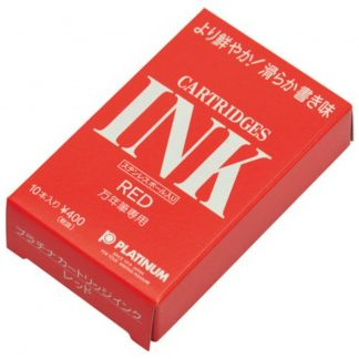 Platinum Fountain pen ink cartridge Red (10/pk)