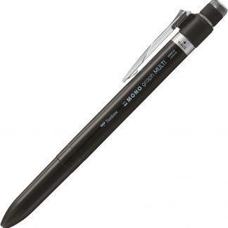 Tombow Mono Graph Multi (Black/Red 0.5mm pen + Mech pencil 0.5mm) Black Barrel