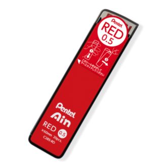 Pentel Ain Mechanical pencil lead pack : 0.5mm Red (20/pk)