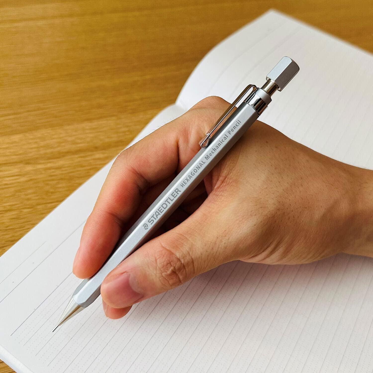 Staedtler Hexagonal Mechanical pencil 925-77 0.5mm Silky Silver - Image 4