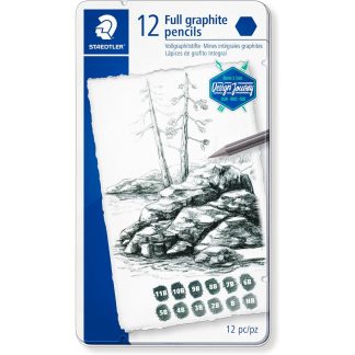 Staedtler Mars Lumograph 12 Full graphite pencil set