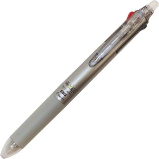 Pilot Frixion Ball 3 colour slim pen (Black, Red and Blue) Dark Silver barrel 0.5mm