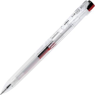 Zebra Sarasa Clip 3C (Black, Red, Blue inks) ballpoint pen 0.5mm Clear body