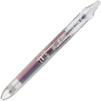 Pilot Frixion Ball 3 colour slim pen (Black, Red and Blue) Clear barrel 0.38mm