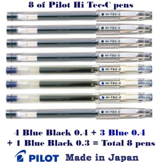 8 pc of Pilot Hi Tec C Pen Mix colours and sizes