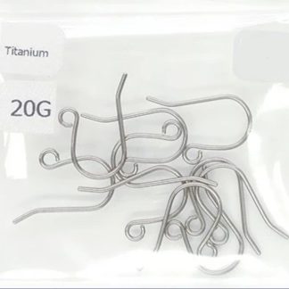 Titanium Earring hook Gage 20 (10/pack - 5 pairs)
