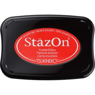 Tsukineko StazOn Solvent ink pad : Scarlet Flame (SZ-025)