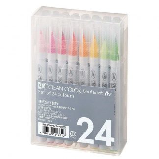 ZIG Kuretake Clean Colour Real Brush 24 Colour set