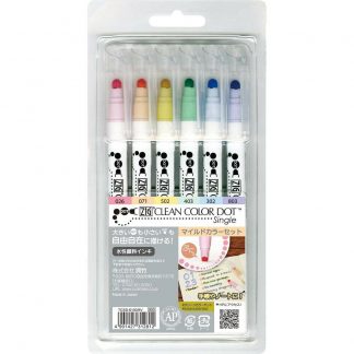 ZIG Kuretake Clean colour DOT Single Mild colour set (6/pk)