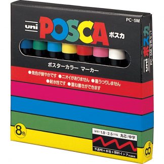 Uniball Posca PC-5M 8 colour set