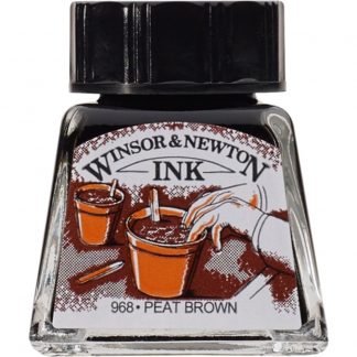 Winsor and Newton Drawing ink 14ml : Peat Brown