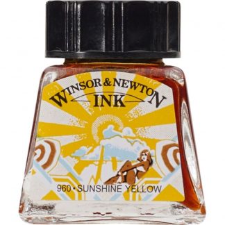 Winsor and Newton Drawing ink 14ml : Sunshine Yellow