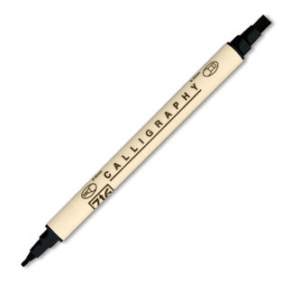 ZIG Kuretake Calligraphy marker pen Twin tips Black